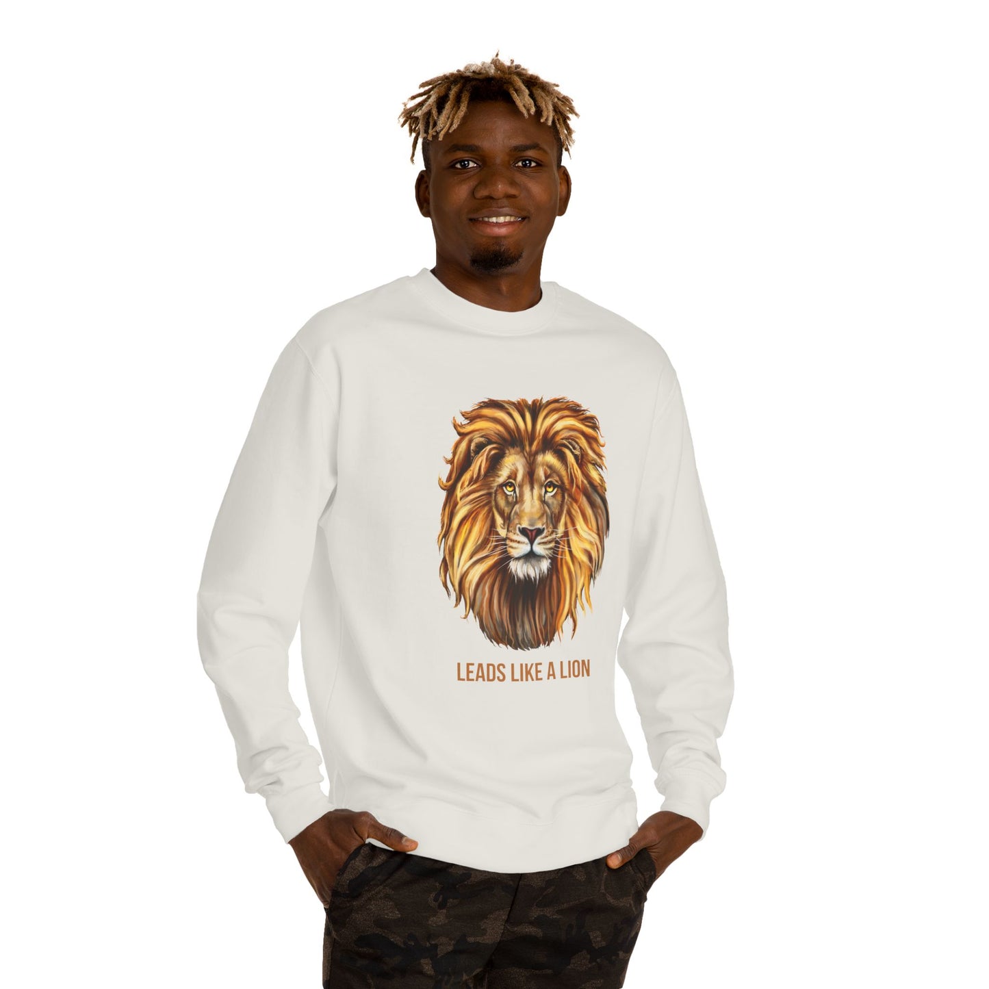 BACK SCHOOL UNISEX SWEATSHIRT BOLD LION LEADERSHIP Motivational Apparel, Unisex Gift, Animal Lover's Top, Inspirational Sweatshirt