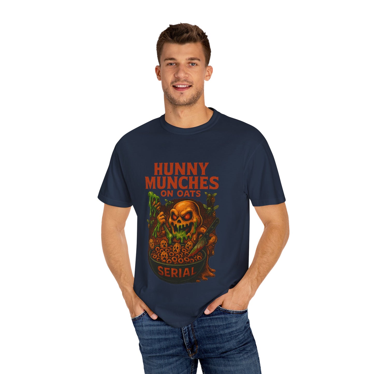 HALLOWEEN MUNCHES ON OATS Unisex Garment-Dyed T-shirt