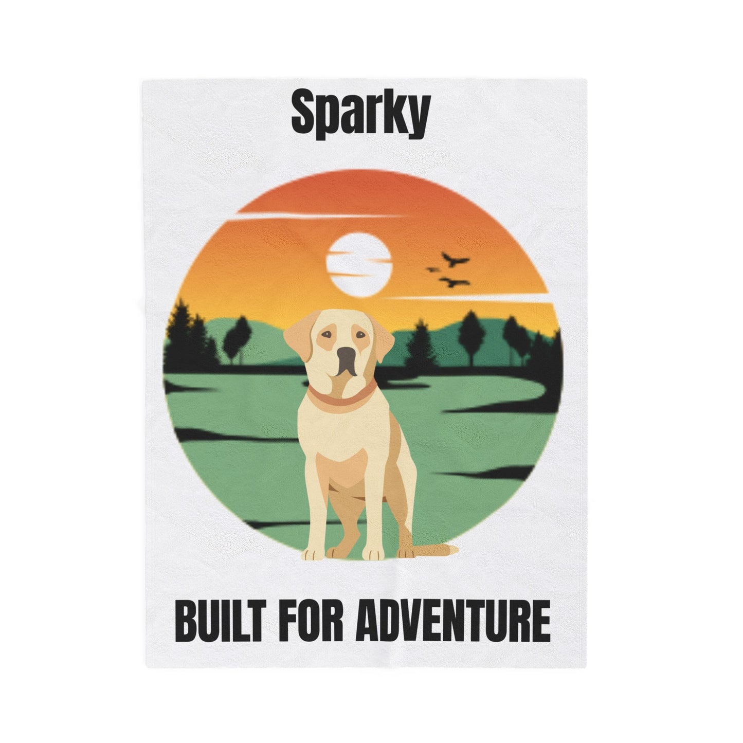 MY PET DOG PERSONALIZED VELVETEEN PLUSH BLANKET (Placeholder Do Not Publish)