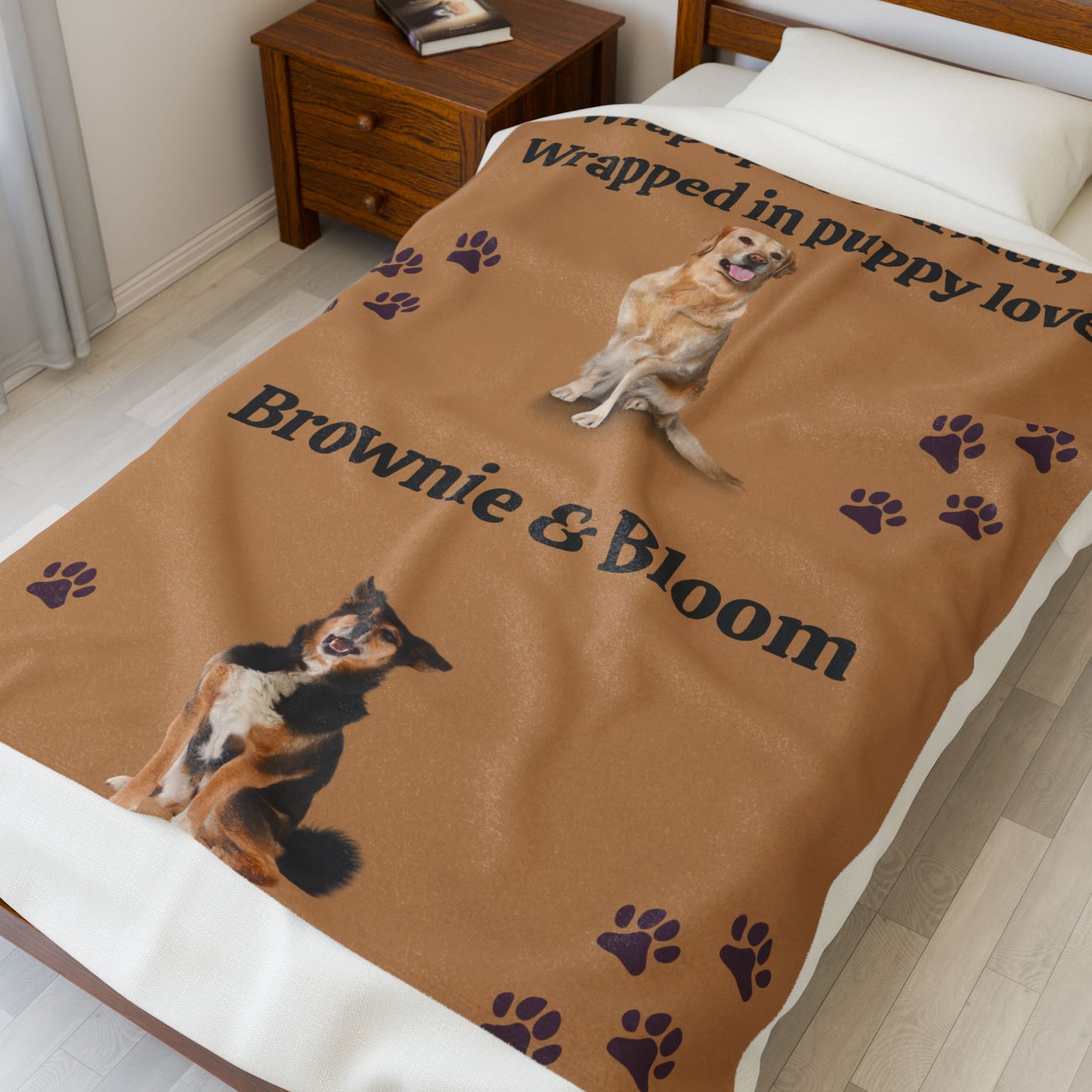 MY PET DOG PERSONALIZED  VELVETEEN Plush BLANKET (Placeholder Do Not Publish)