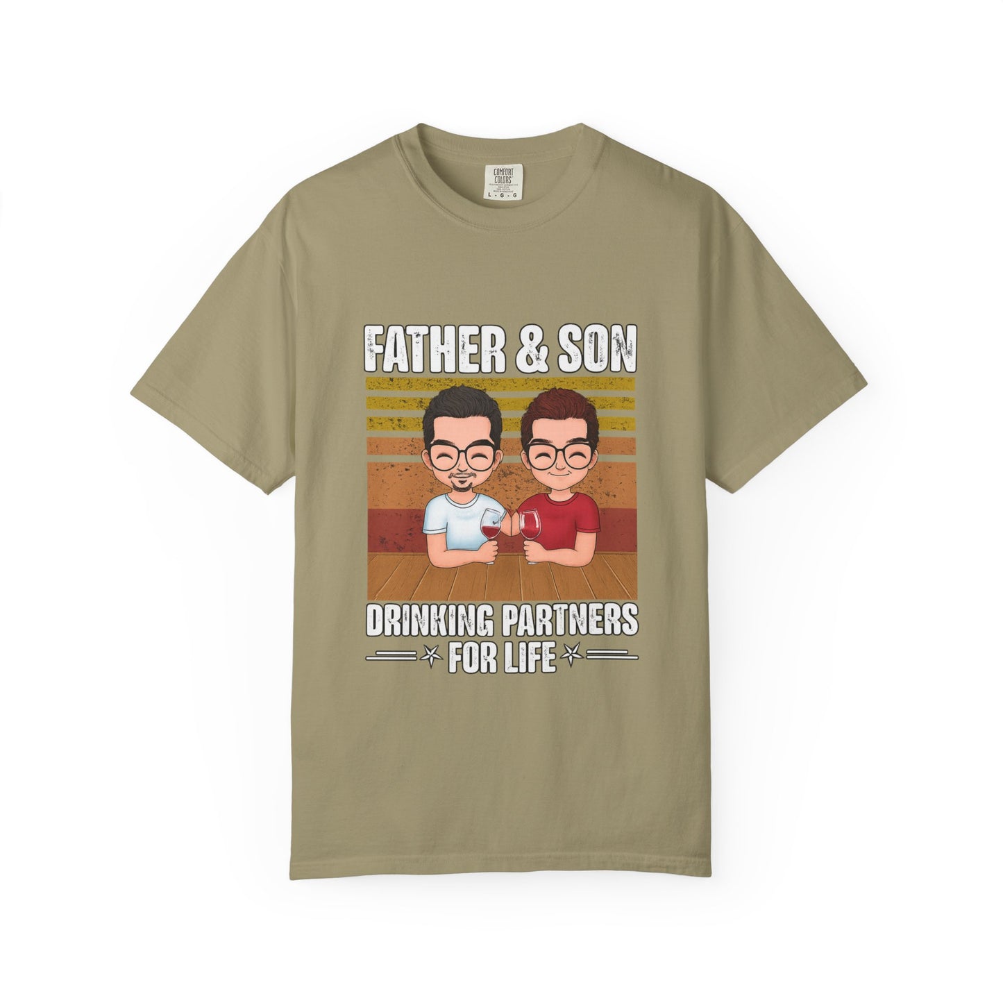 FATHER & SON DRINKING T SHIRT Unisex Garment-Dyed T-shirt