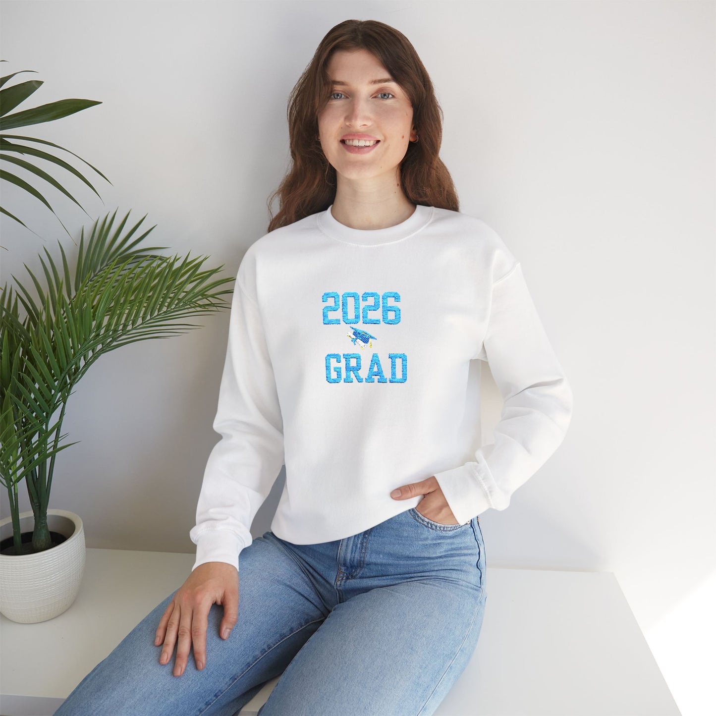 2026 EMBROID GRAD CREW SWEATSHIRT UNISEX Comfortable Unisex Sweatshirt for Graduates, Perfect Gift for Graduation, Class of 2026, College [...]