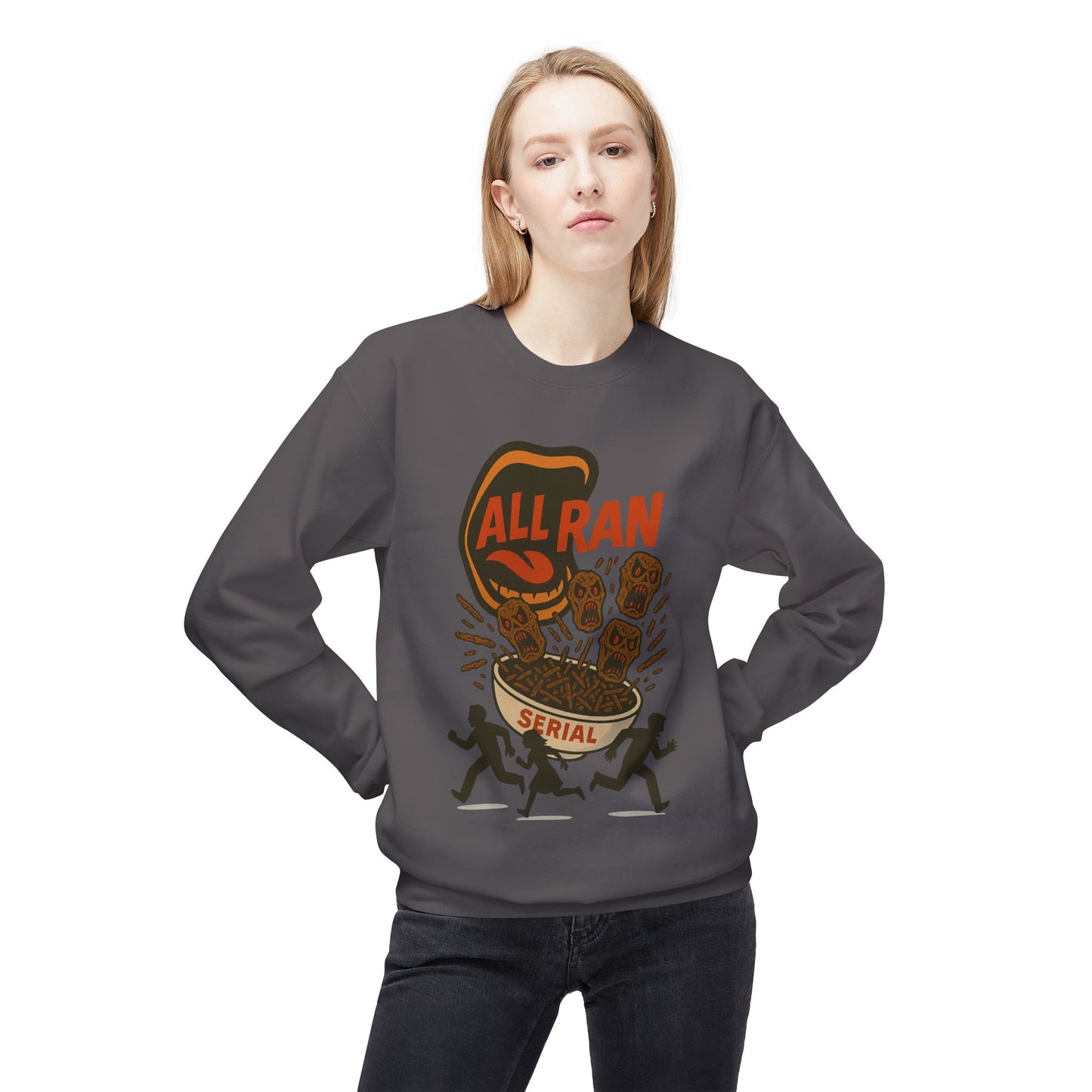 HALLOWEEN ALL RAN SERIAL SWEATSHIRT Unisex Midweight Softstyle Fleece Crewneck Sweatshirt