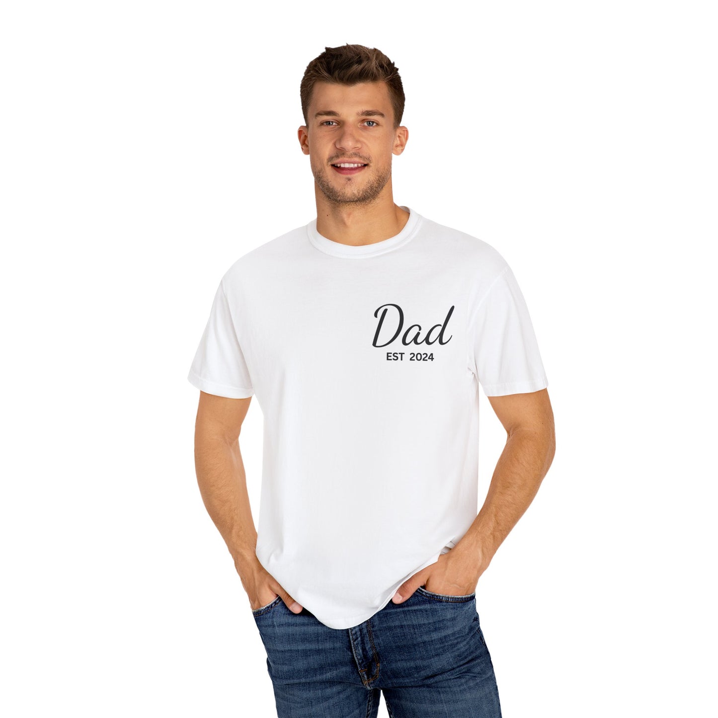 Dad EST - Personalize - Unisex Heavy Cotton Tee