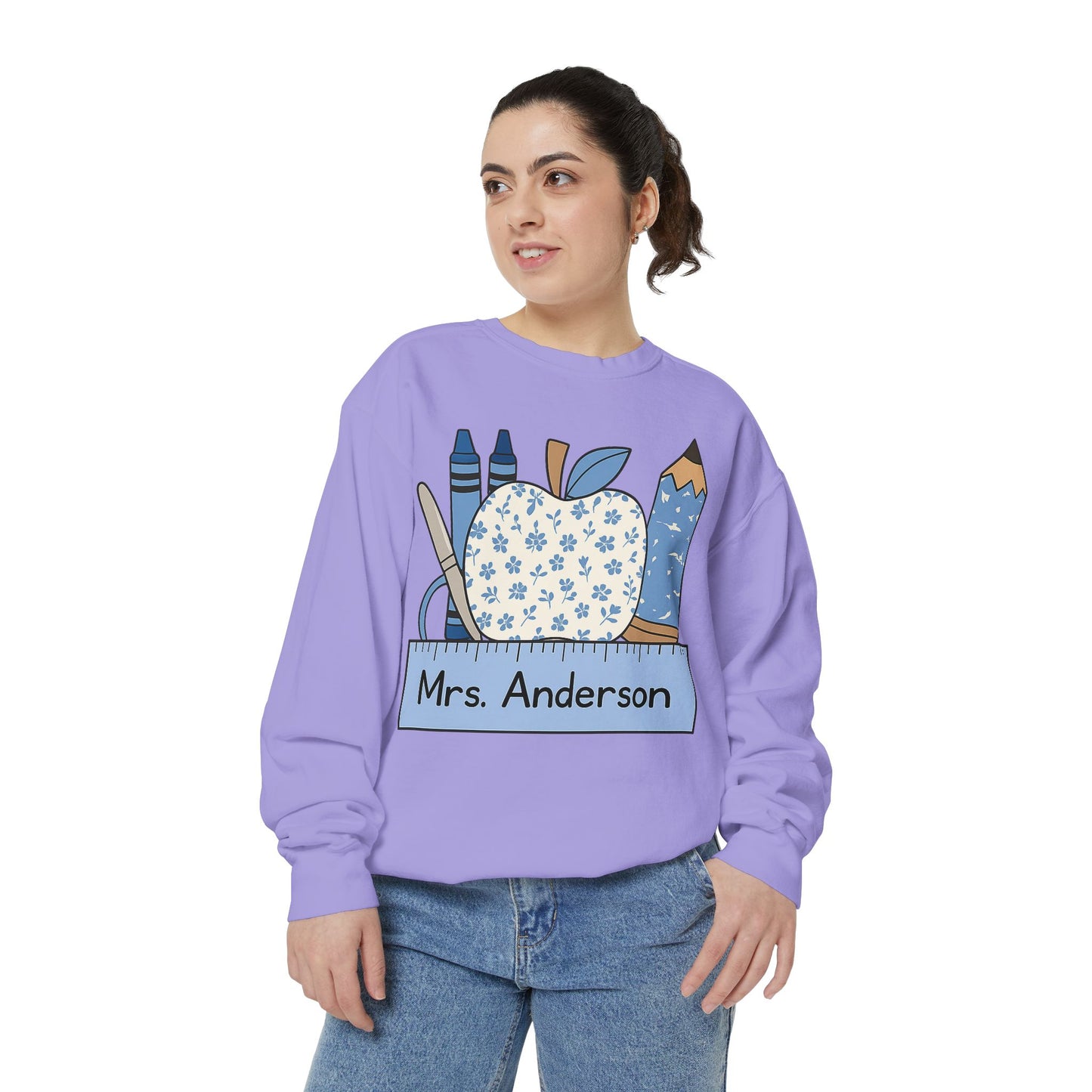 TEACHERS PERSONALIZED SUPPLIES Unisex Garment-Dyed Sweatshirt
