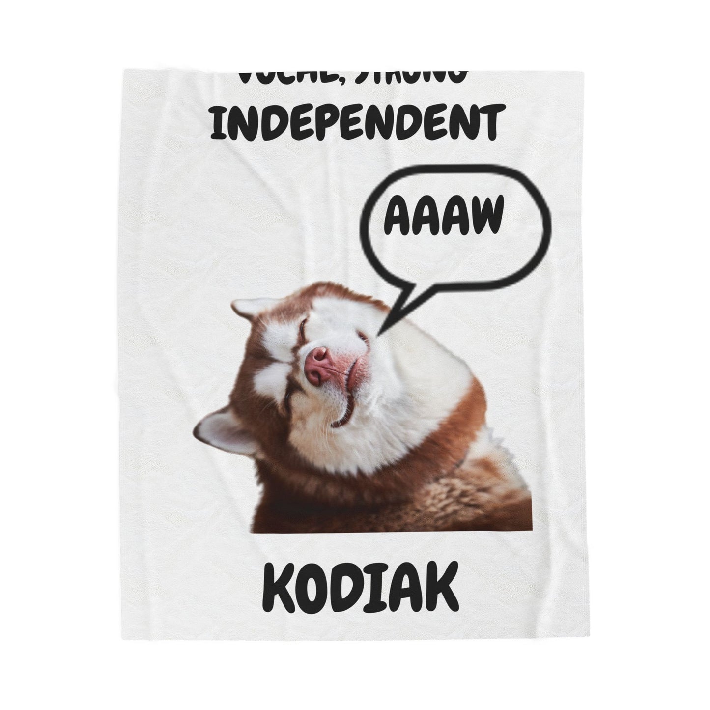 HUSKIE DOG Velveteen Plush Blanket (Placeholder Do Not Publish)