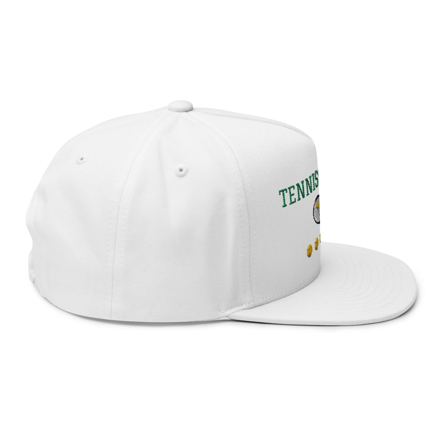 Embroidered Tennis Junkie Flat Bill Cap - Perfect Gift for Tennis Lovers