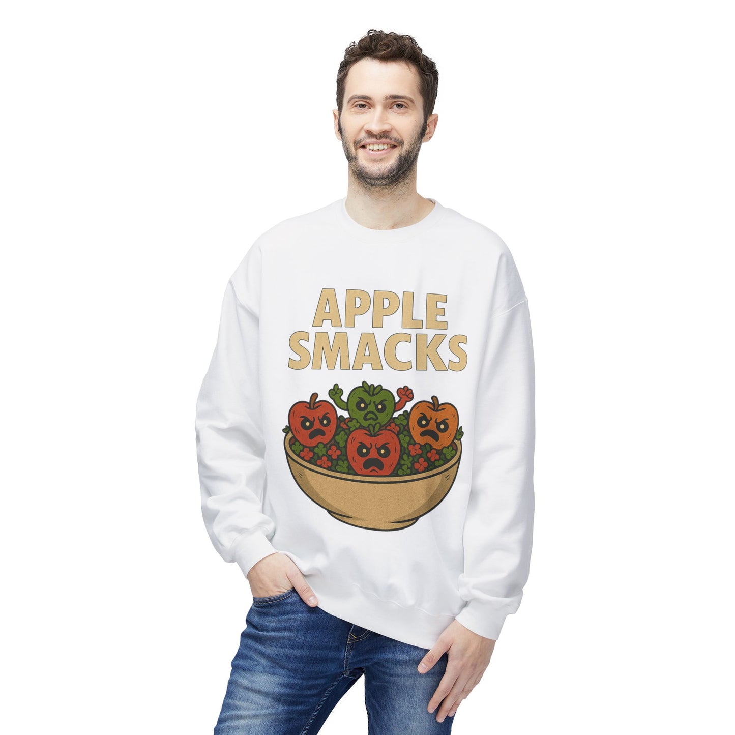 NEW APPLE SMACKS HALLOWEEN SWEATSHIRTS Unisex Midweight Softstyle Fleece Crewneck Sweatshirt