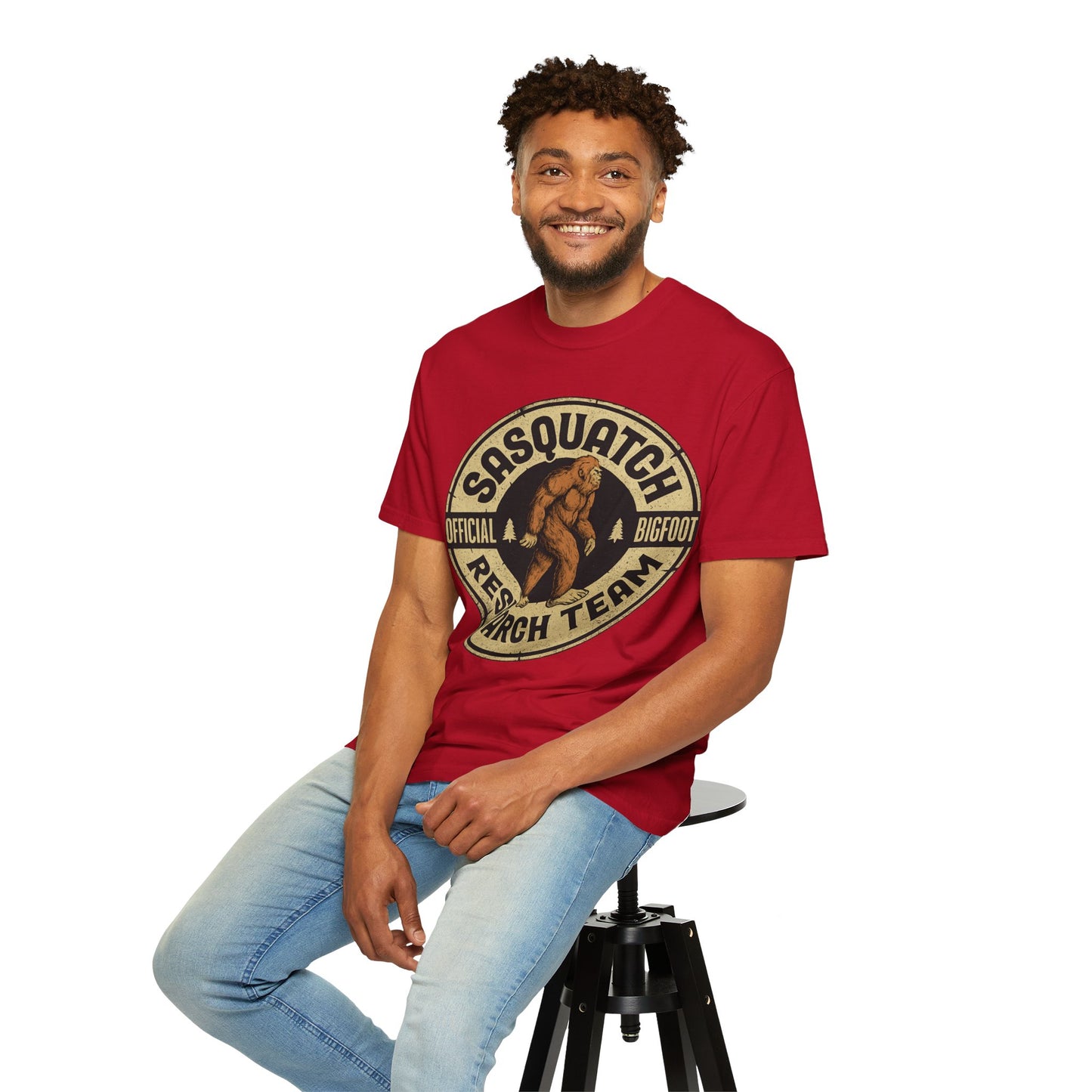 BIGFOOT RESEARCH TEAM COLLEGE TSHIRT Unisex Bigfoot Tee, Nature Lover Gift, Outdoor Adventure Apparel, Funny Sasquatch Shirt