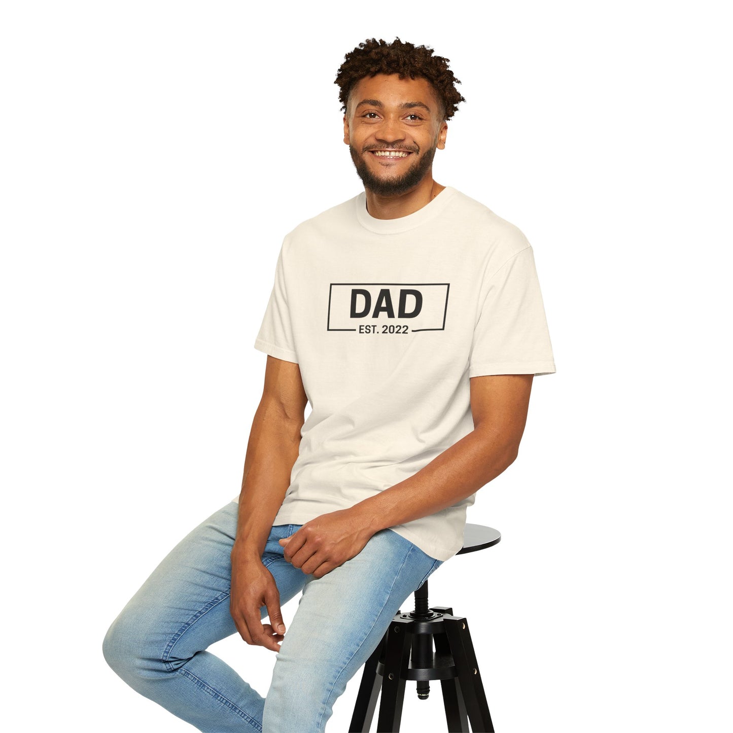 Dad Est - Personalize - Unisex Heavy Cotton Tee