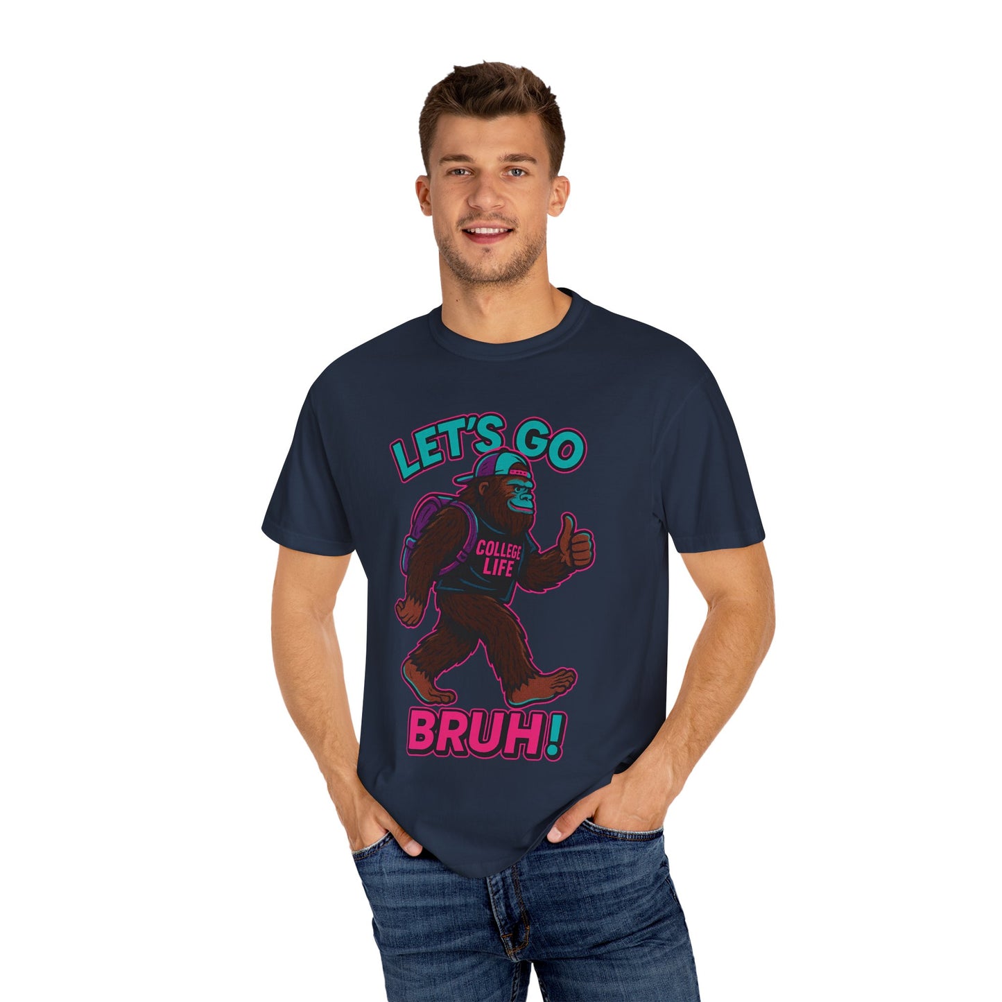 BIG FOOT 80's COLLEGE  TEES Unisex Garment-Dyed T-shirt