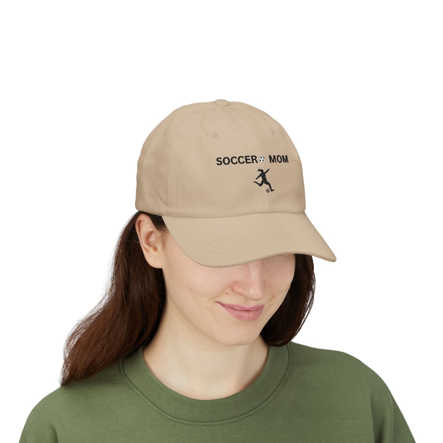 Soccer Mom Classic Dad Cap - Trendy White Adjustable Hat