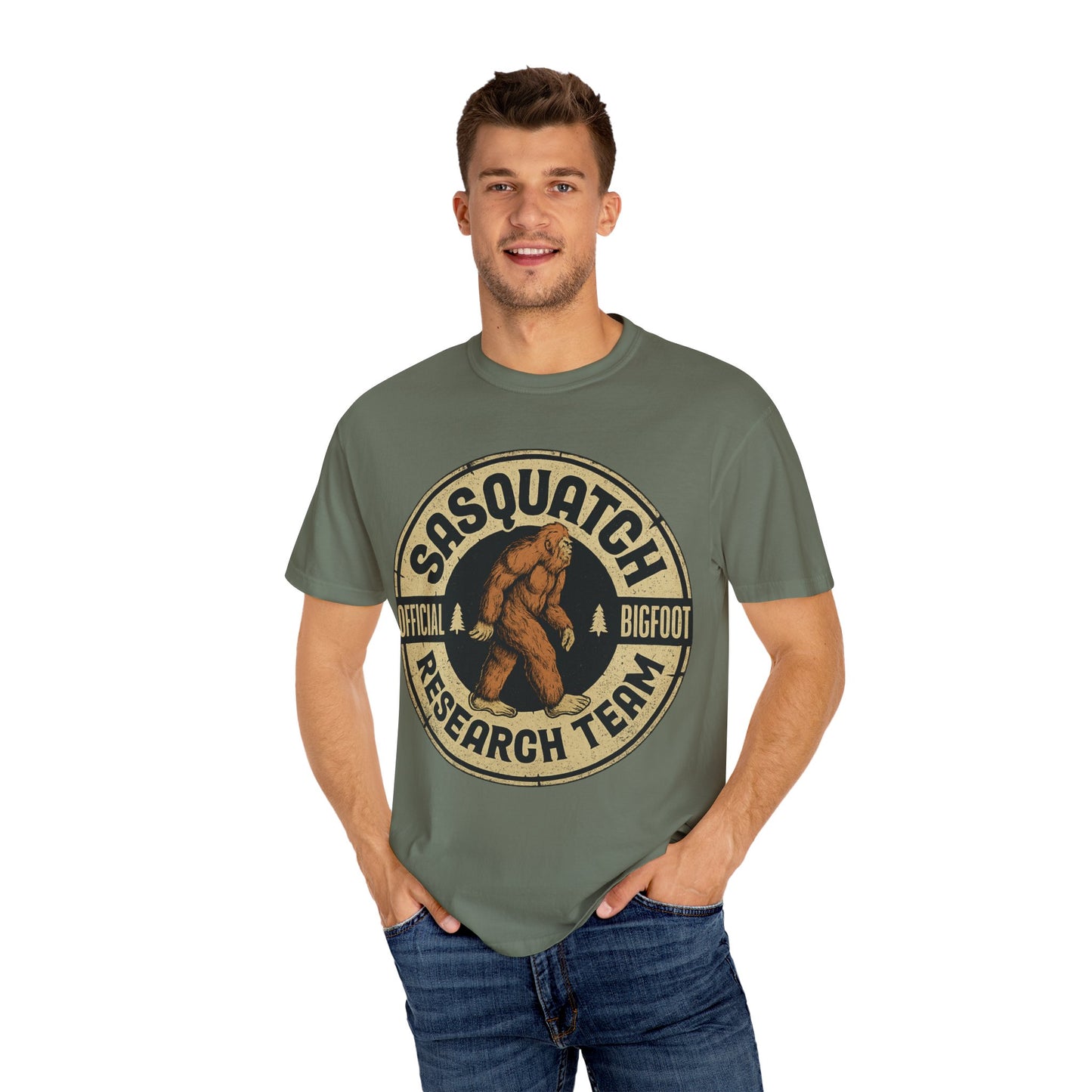 BIGFOOT RESEARCH TEAM COLLEGE TSHIRT Unisex Bigfoot Tee, Nature Lover Gift, Outdoor Adventure Apparel, Funny Sasquatch Shirt
