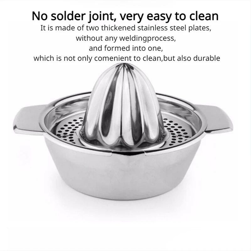 Portable Lemon Orange Manual Fruit Juicer 304 Stainless Steel Kitchen Accessories Tools Citrus Raw Hand Pressed Juice Maker