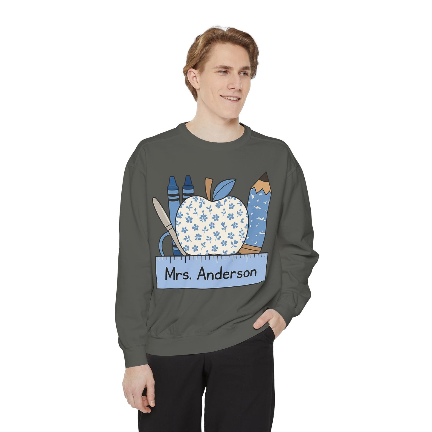 TEACHERS PERSONALIZED SUPPLIES Unisex Garment-Dyed Sweatshirt