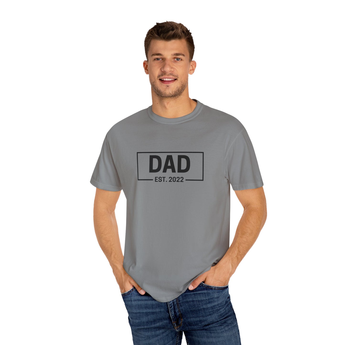 Dad Est - Personalize - Unisex Heavy Cotton Tee