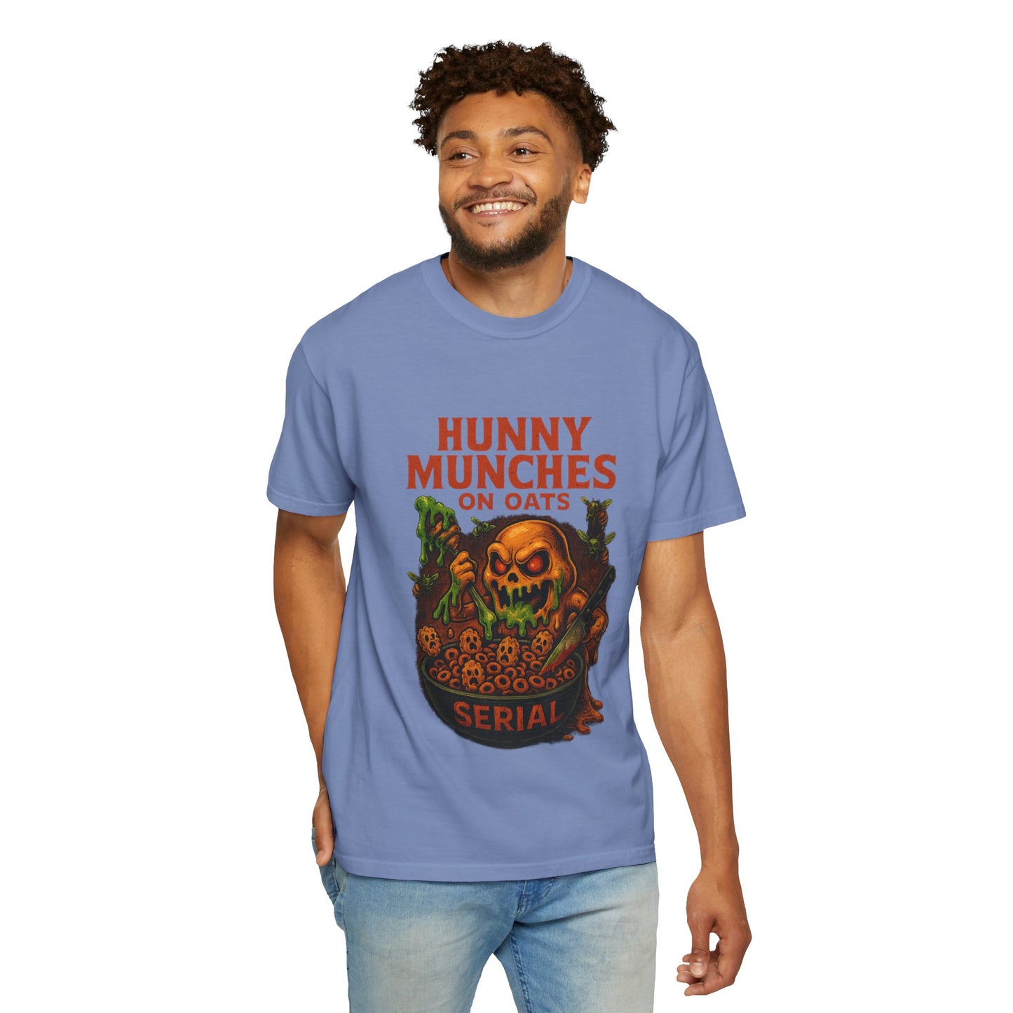 HALLOWEEN MUNCHES ON OATS Unisex Garment-Dyed T-shirt