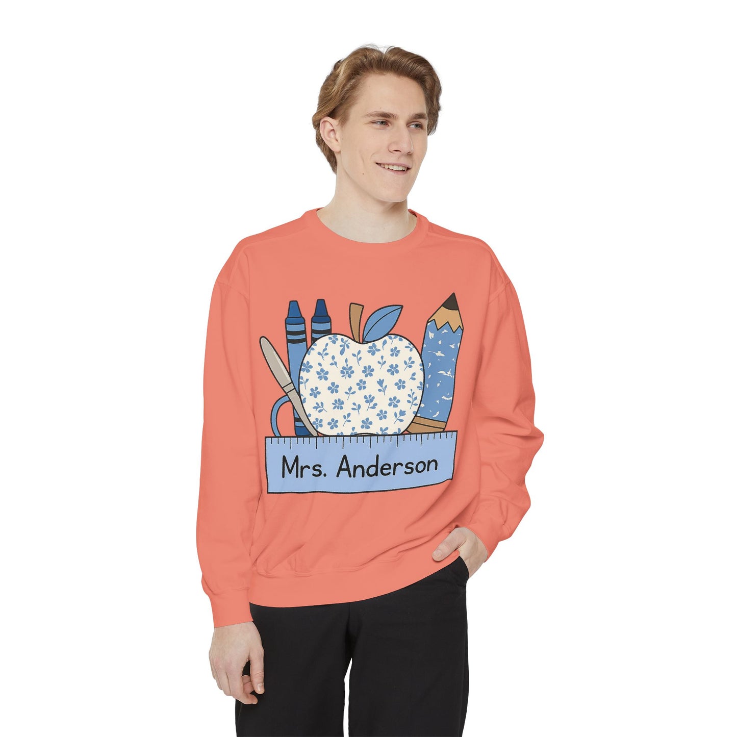 TEACHERS PERSONALIZED SUPPLIES Unisex Garment-Dyed Sweatshirt