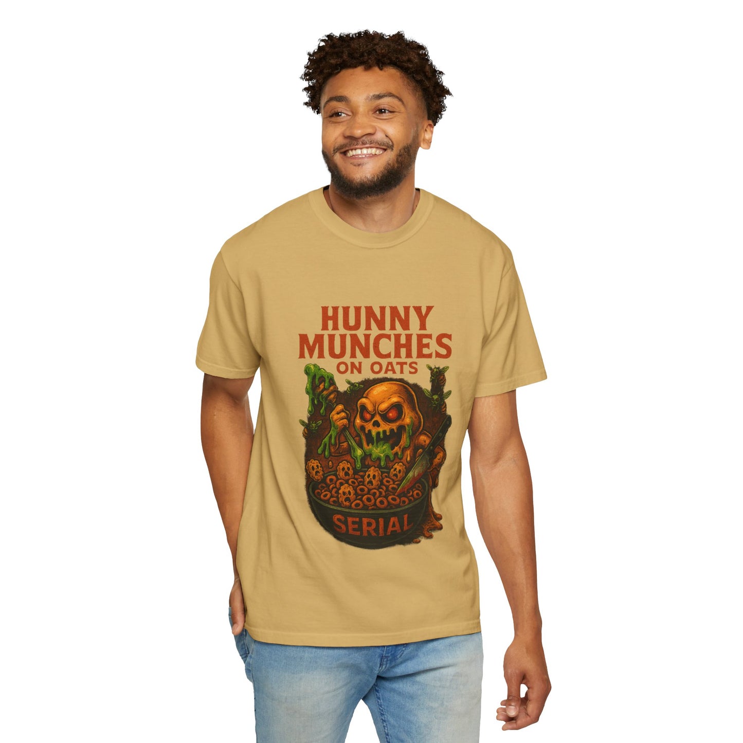 HALLOWEEN MUNCHES ON OATS Unisex Garment-Dyed T-shirt