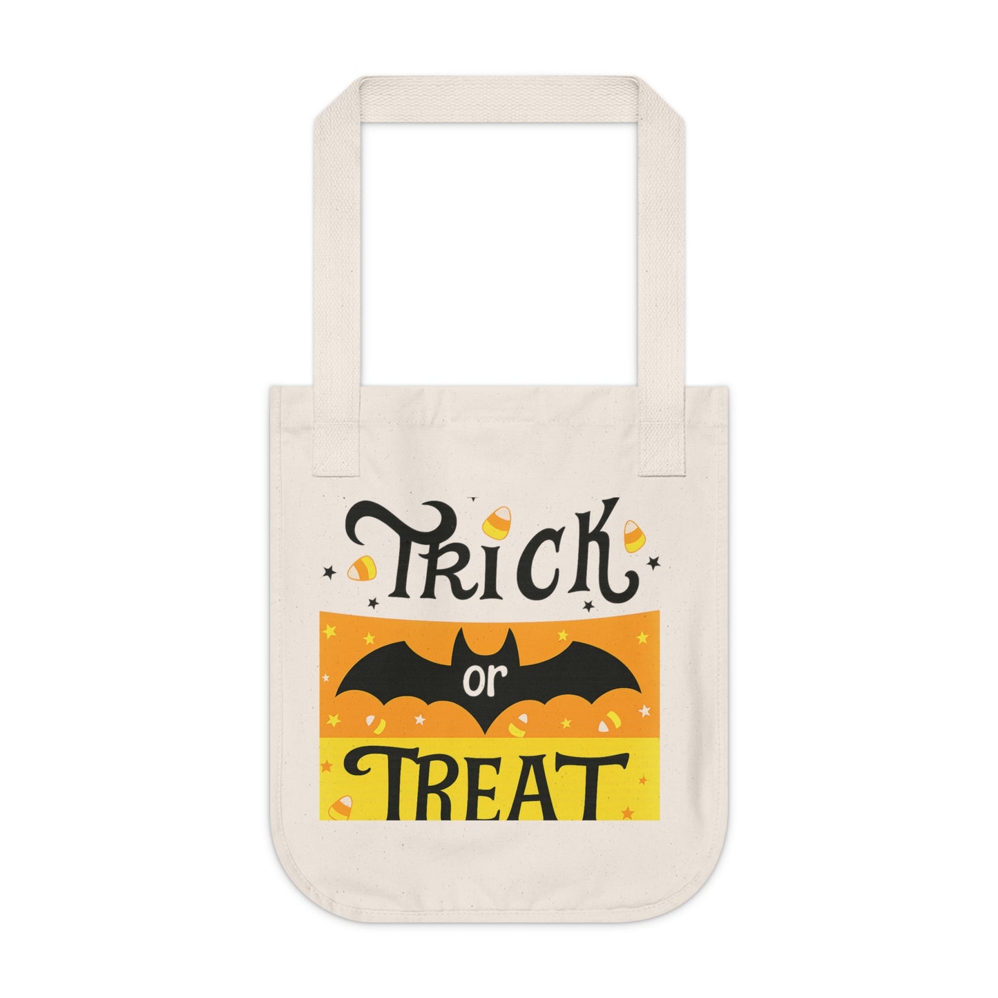 HALLOWEEN  TRICK OR TREAT BAG Organic Canvas Tote Bag