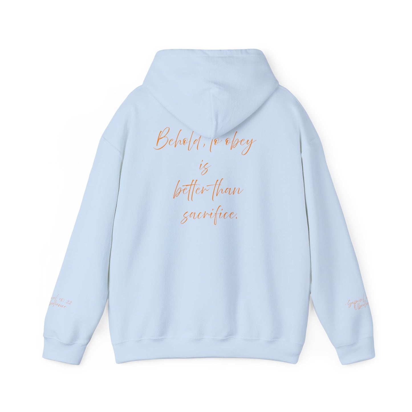INSPIRATIONAL UNISEX HOODIE - 'Obedience' & 'Sacrifice' Quotes