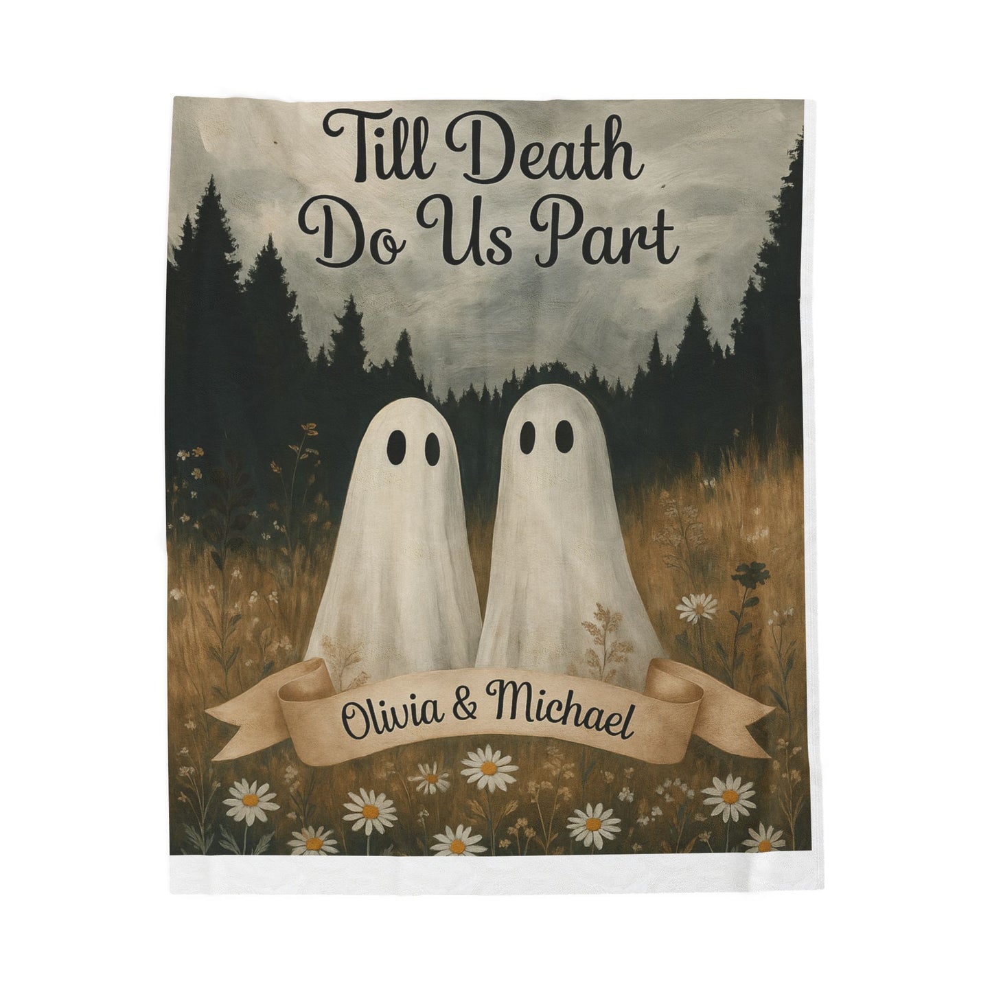 PERSONALIZED COUPLE BLANKET Velveteen Plush Blanket