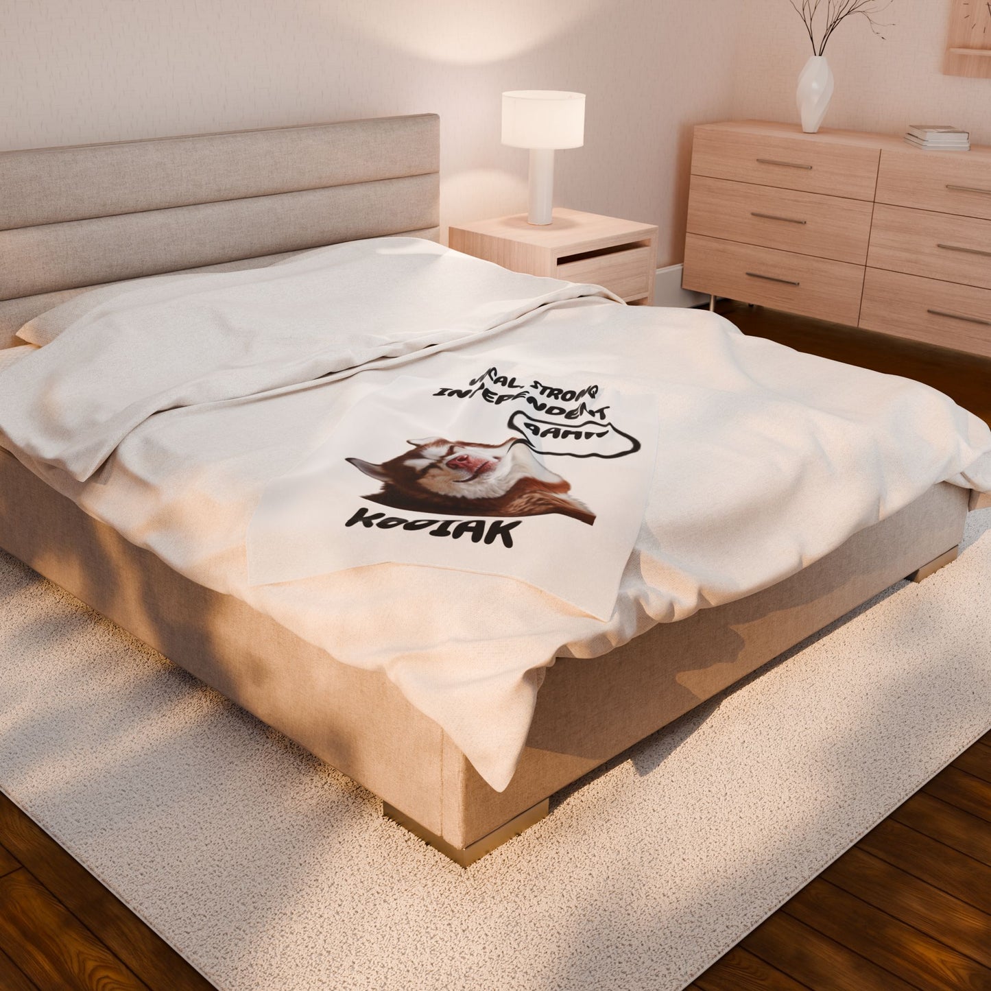 HUSKIE DOG Velveteen Plush Blanket (Placeholder Do Not Publish)