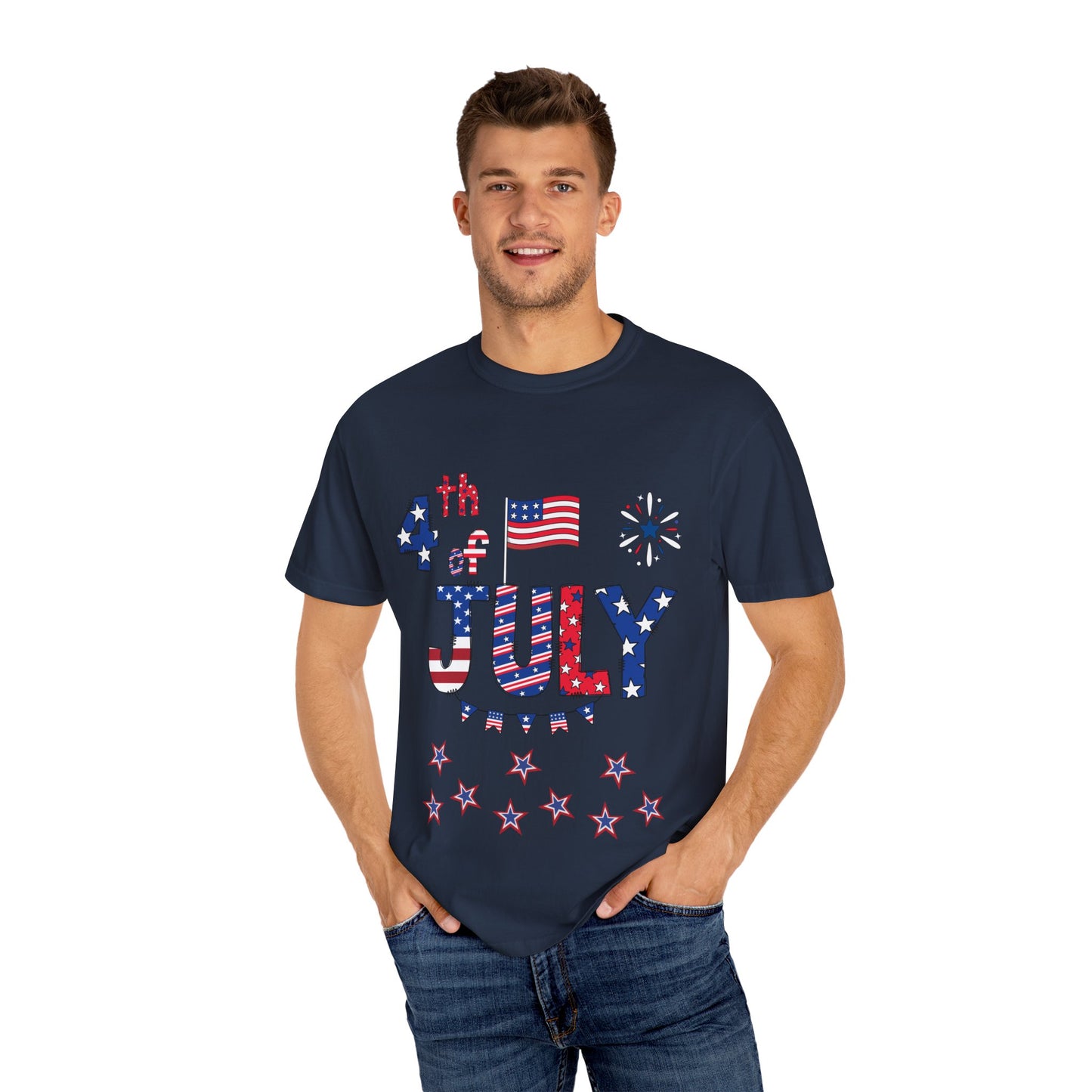 Patriotic 4th of July T-Shirt | Unisex Garment-Dyed Tee, Independence Day Apparel, Red White Blue Shirt, Summer BBQ Outfit, [...]