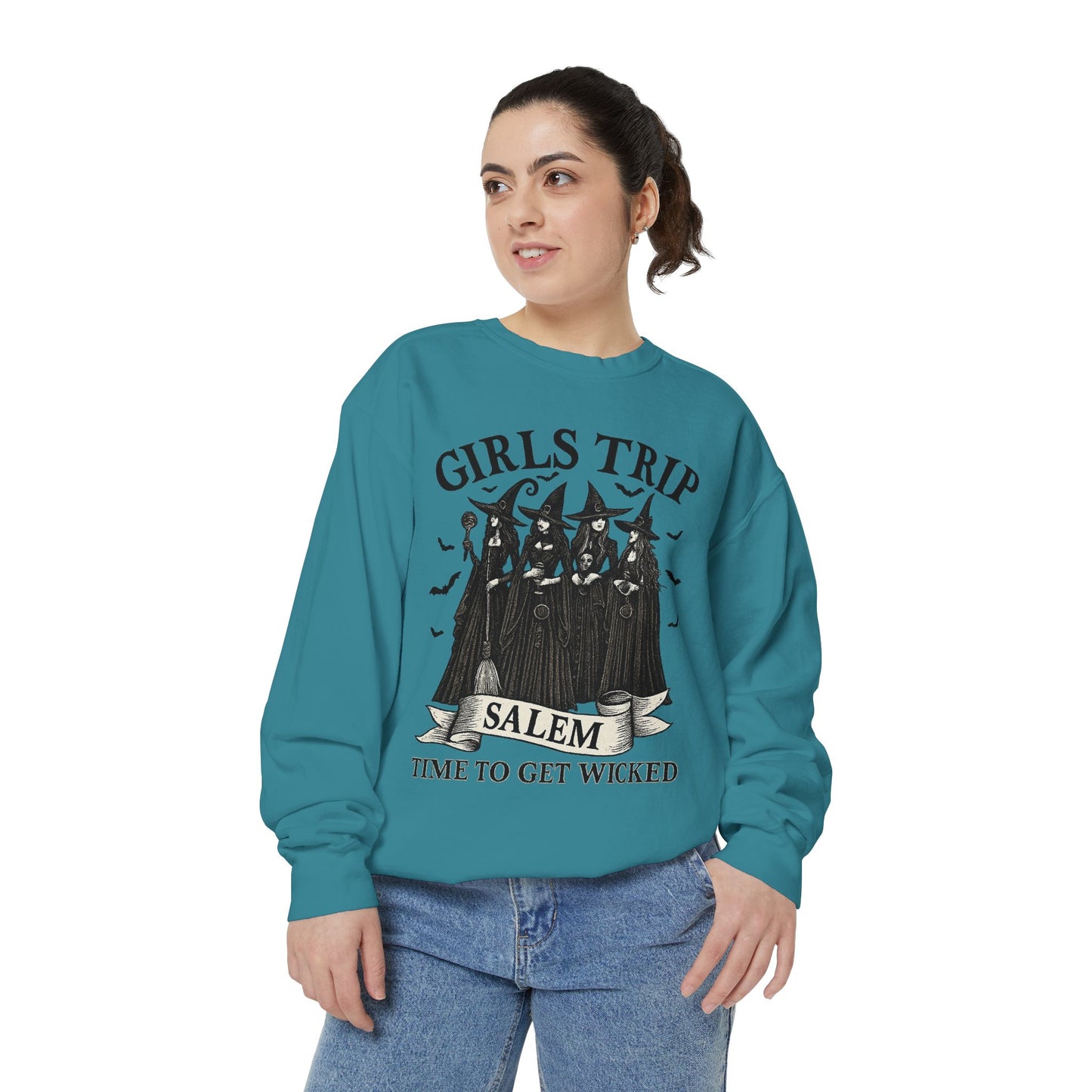 HALLOWEEN GIRLS TRIP SWEATSHIRT Unisex Garment-Dyed Sweatshirt