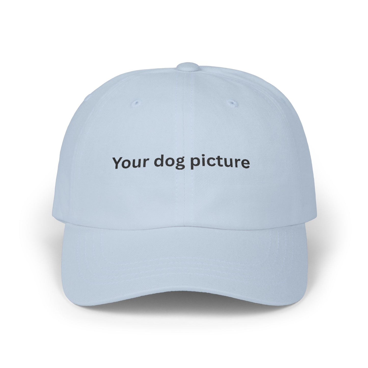 Custom Dog Picture Classic Dad Cap - Stylish White Hat for Pet Lovers