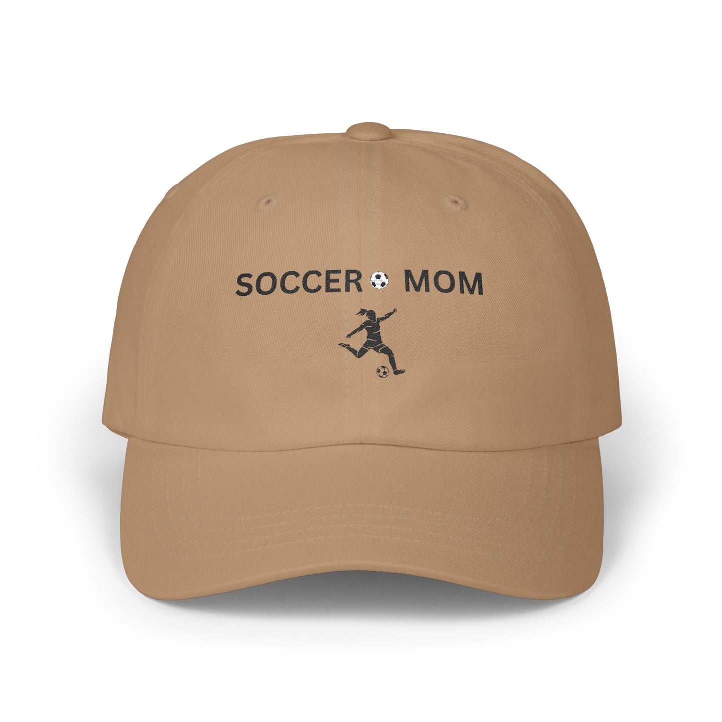 Soccer Mom Classic Dad Cap - Trendy White Adjustable Hat