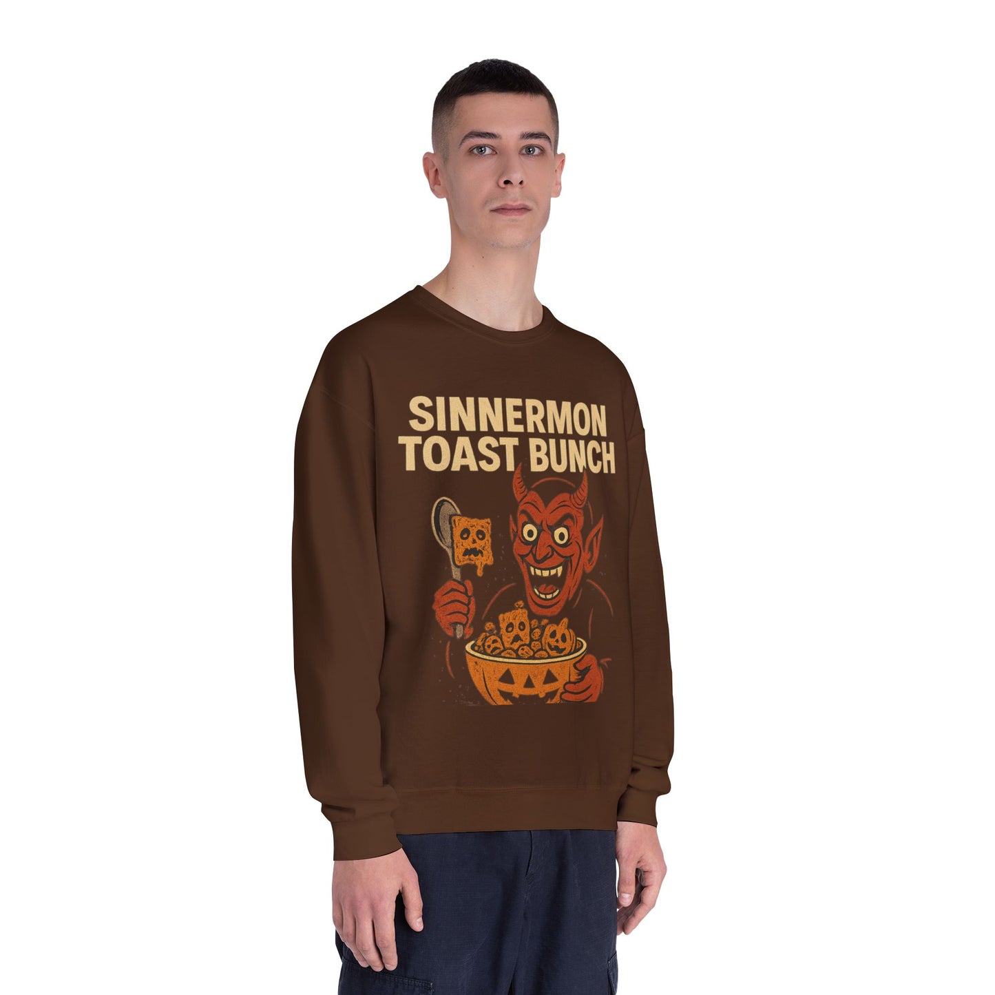 NEW SINNERMON TOAST HALLOWEEN SWEATSHIRT Unisex NuBlend® Crewneck Sweatshirt
