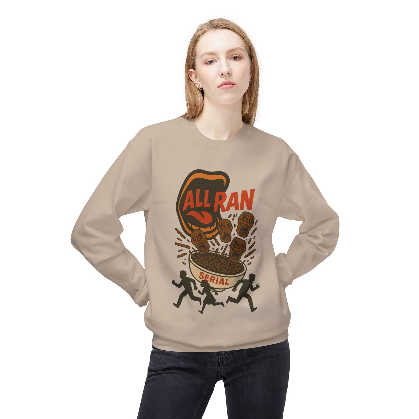 HALLOWEEN ALL RAN SERIAL SWEATSHIRT Unisex Midweight Softstyle Fleece Crewneck Sweatshirt
