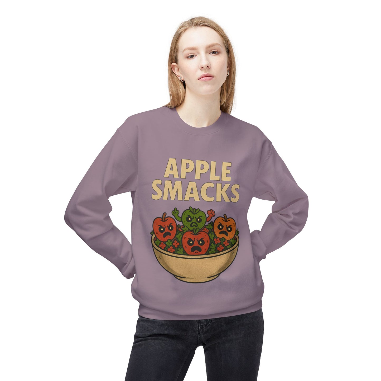NEW APPLE SMACKS HALLOWEEN SWEATSHIRTS Unisex Midweight Softstyle Fleece Crewneck Sweatshirt