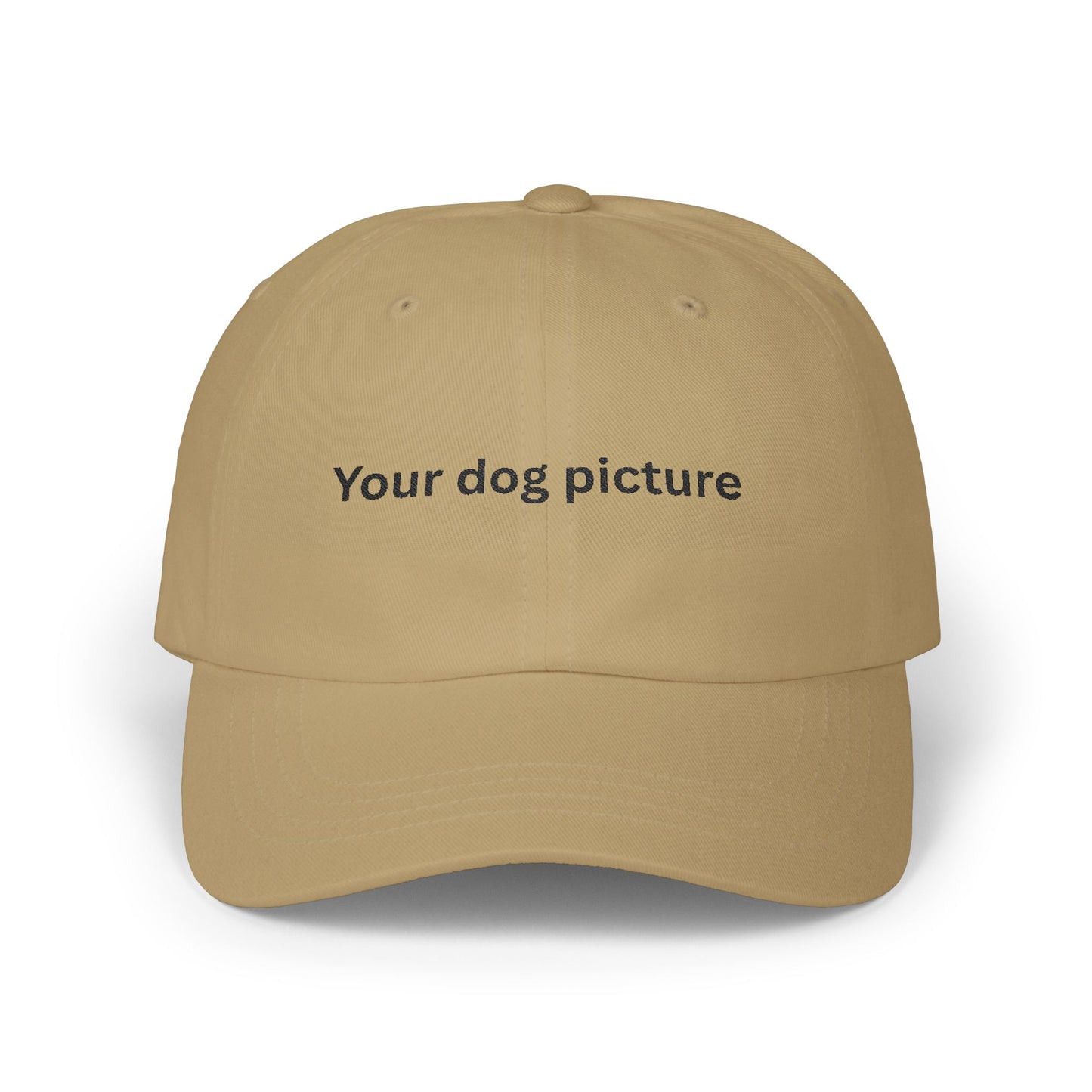 Custom Dog Picture Classic Dad Cap - Stylish White Hat for Pet Lovers