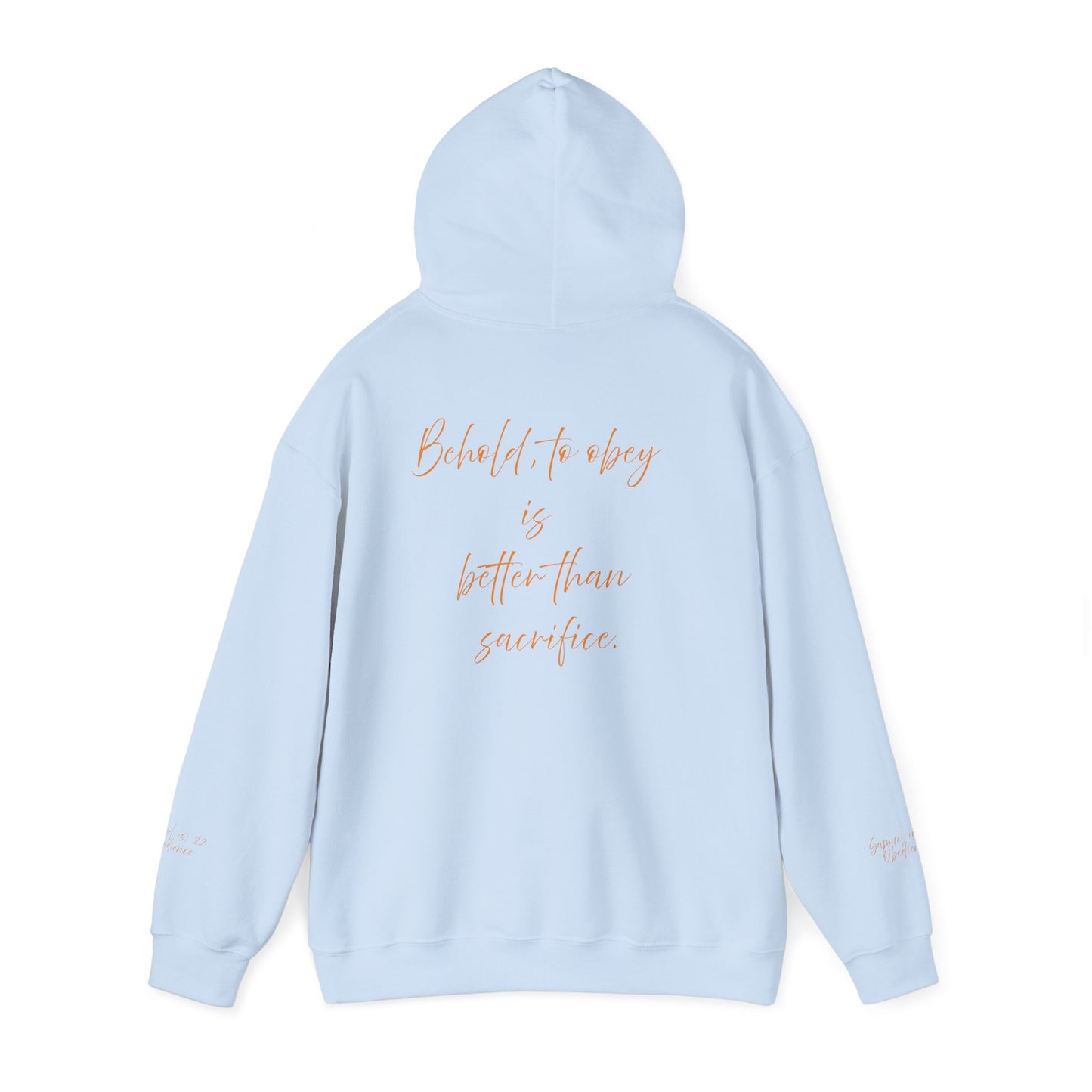 INSPIRATIONAL UNISEX HOODIE - 'Obedience' & 'Sacrifice' Quotes