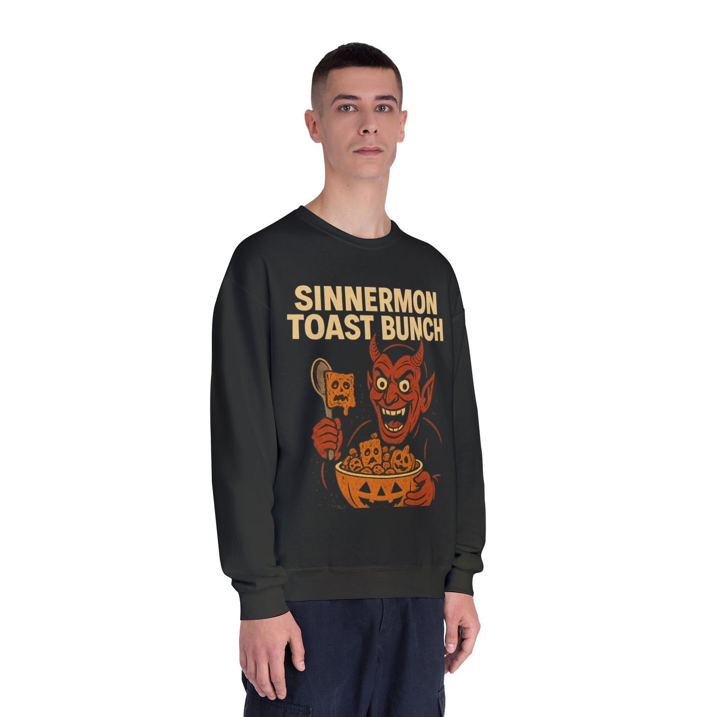 NEW SINNERMON TOAST HALLOWEEN SWEATSHIRT Unisex NuBlend® Crewneck Sweatshirt