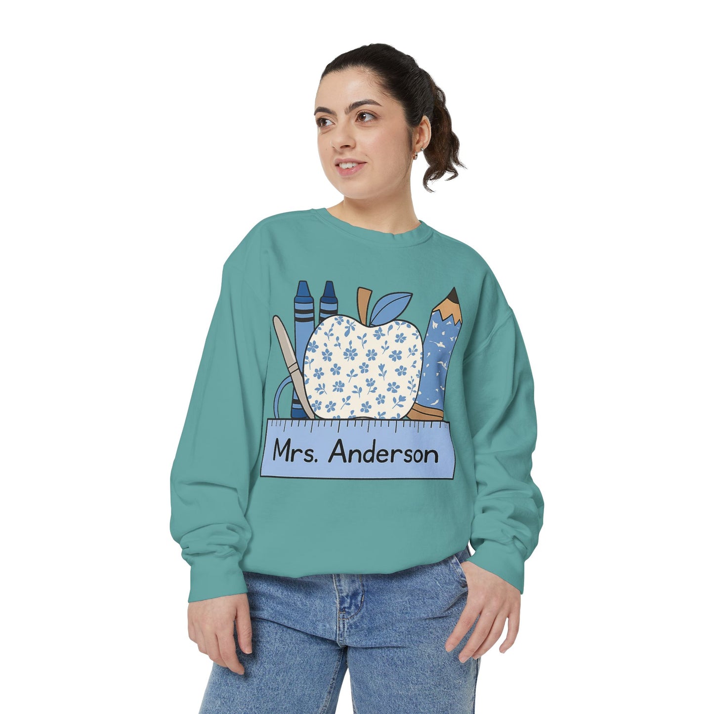 TEACHERS PERSONALIZED SUPPLIES Unisex Garment-Dyed Sweatshirt