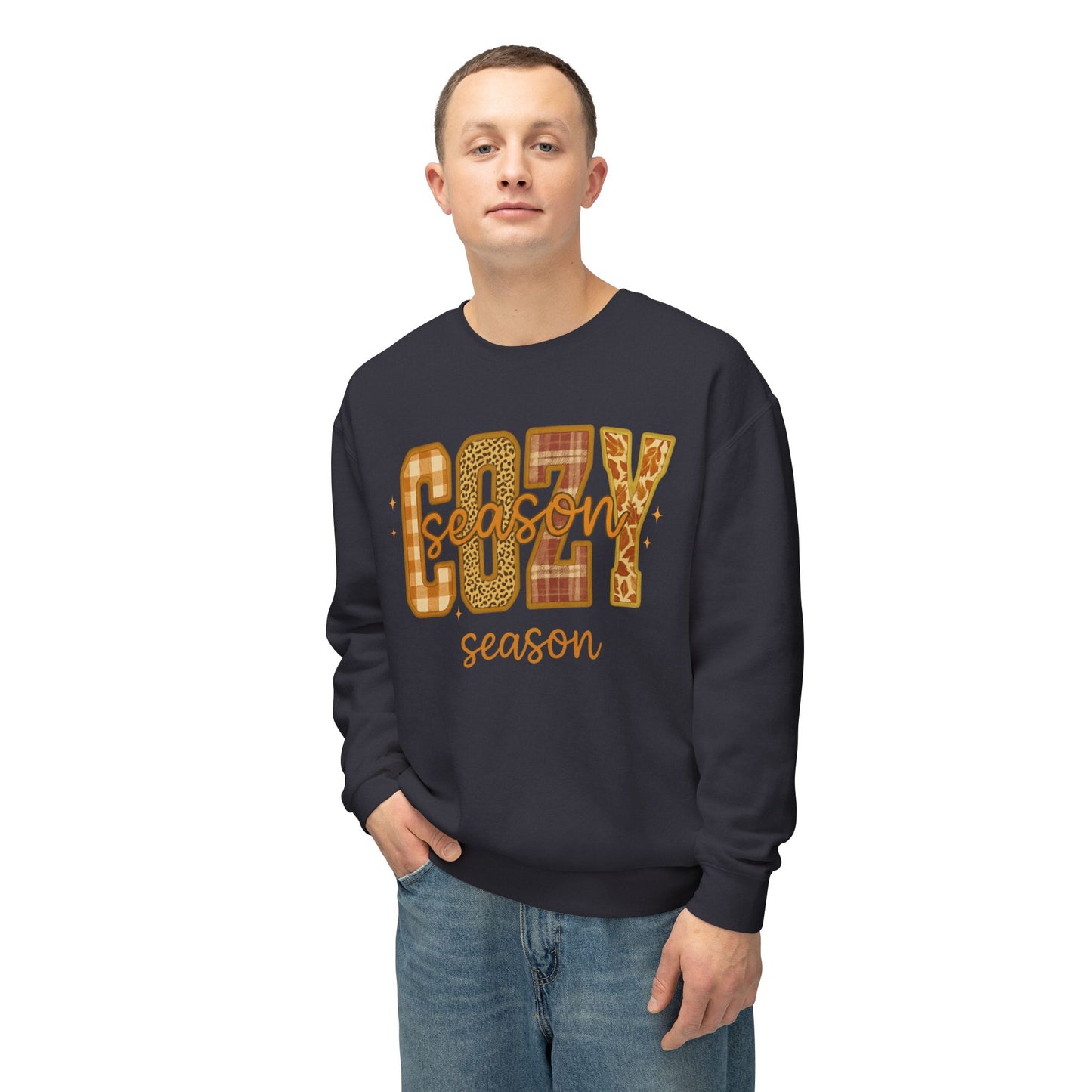 FALL COZY SEASON SWEATSHIRT Unisex Lightweight Crewneck Sweatshirt