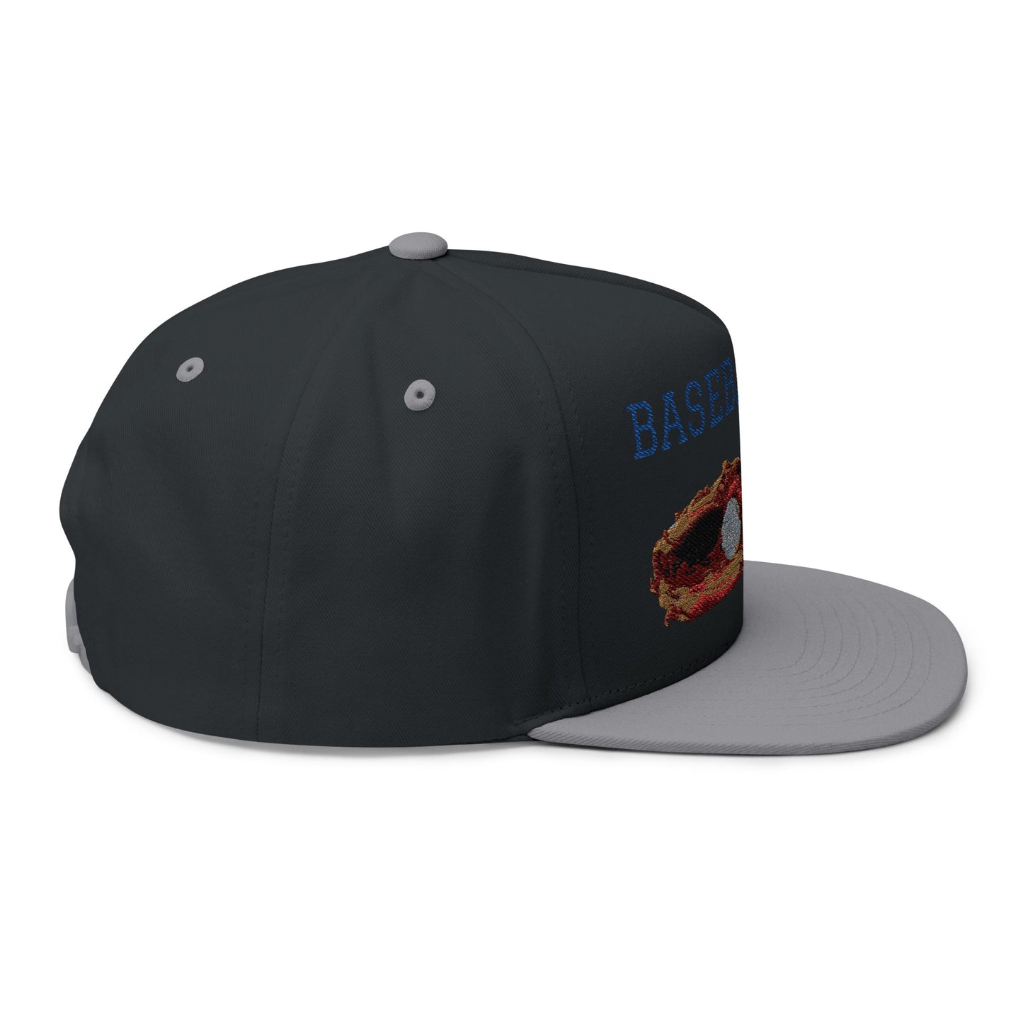Baseball Dad Flat Bill Cap - Embroidered Cap for Sports Lovers