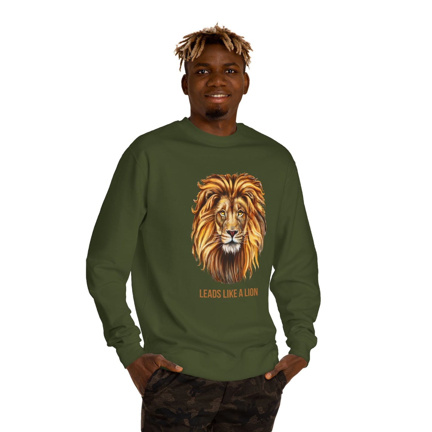 BACK SCHOOL UNISEX SWEATSHIRT BOLD LION LEADERSHIP Motivational Apparel, Unisex Gift, Animal Lover's Top, Inspirational Sweatshirt