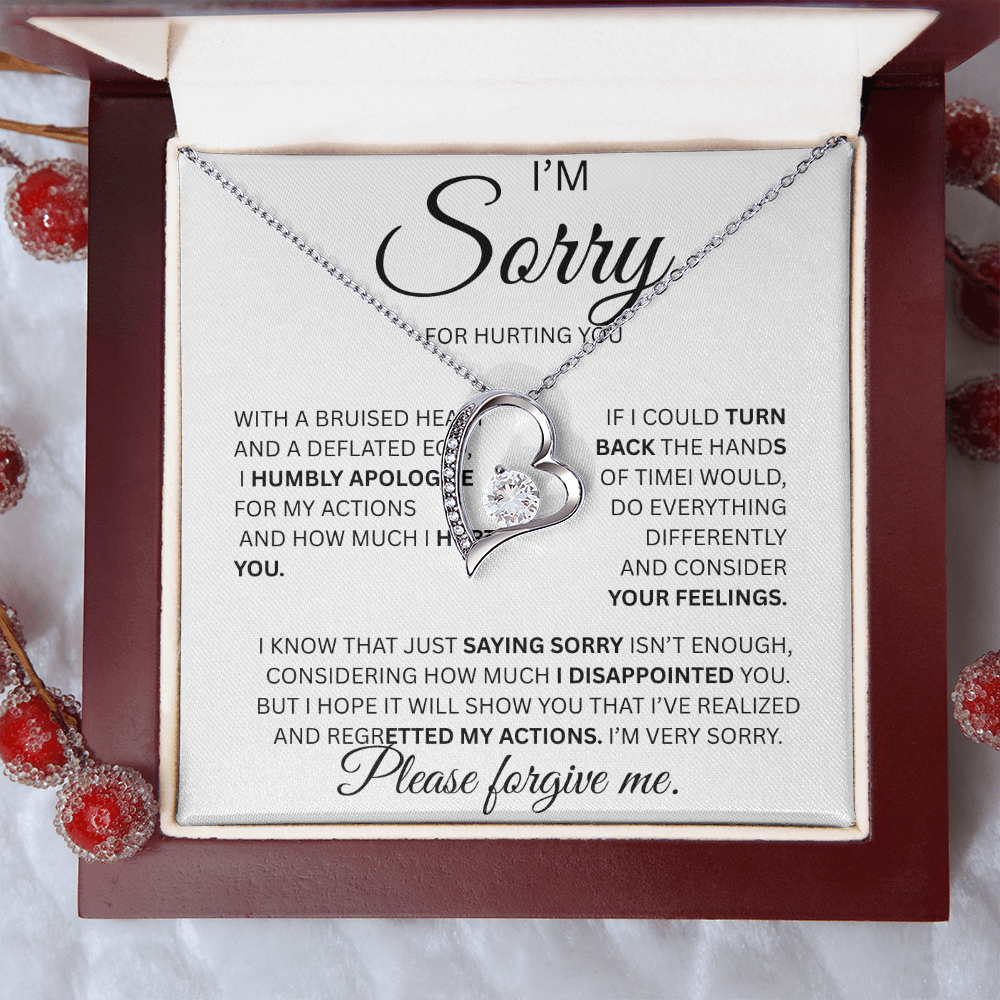 I'M SORRY  FORVER LOVE NECKLACE...A BRUISE HEART