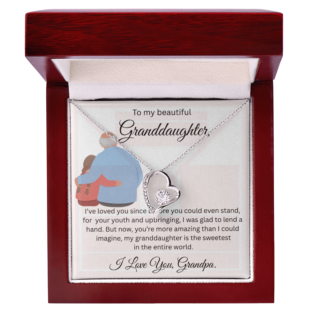 TO MY BEAUTIFUL GRAND DAUGHTER From Grandpa...FORVER LOVE NECKLACE
