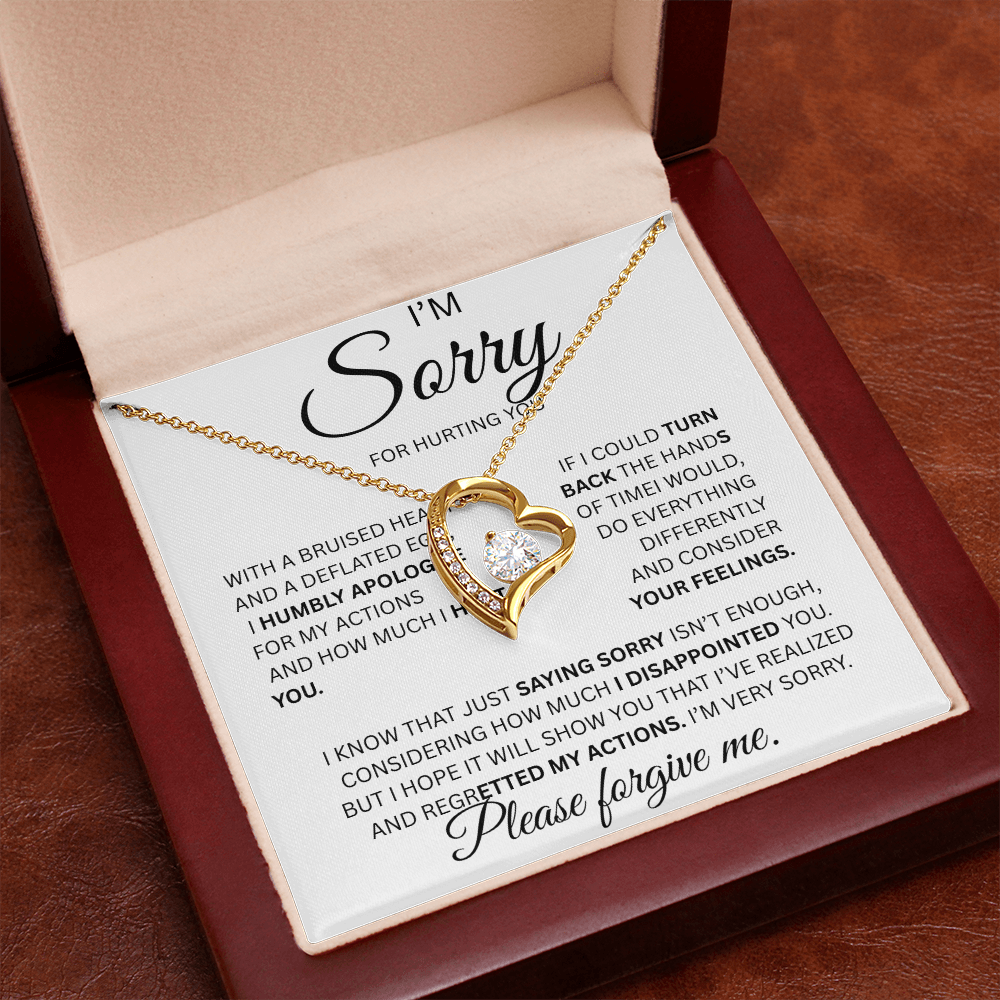 I'M SORRY  FORVER LOVE NECKLACE...A BRUISE HEART