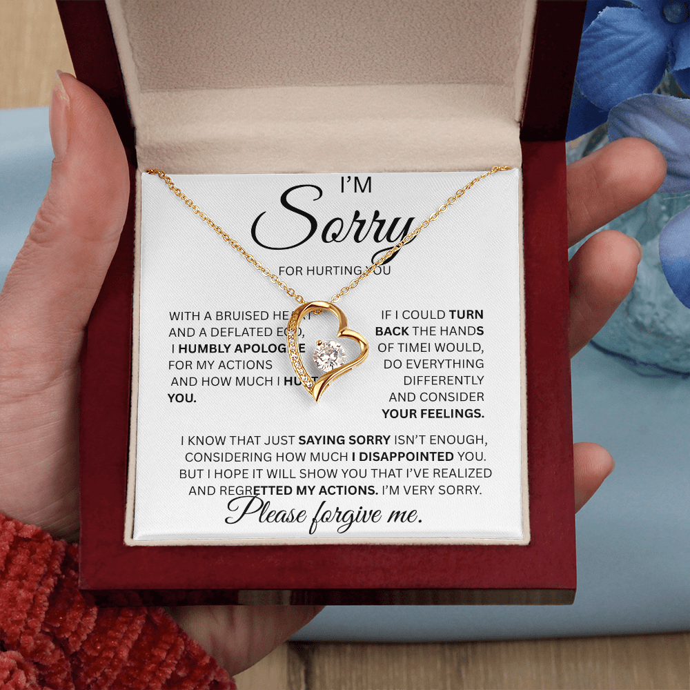 I'M SORRY  FORVER LOVE NECKLACE...A BRUISE HEART