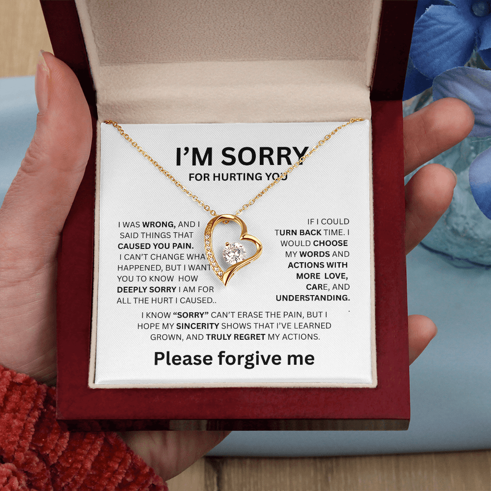 I'M SORRY FOREVER LOVE NECKLACE ....CAUSED YOU PAIN