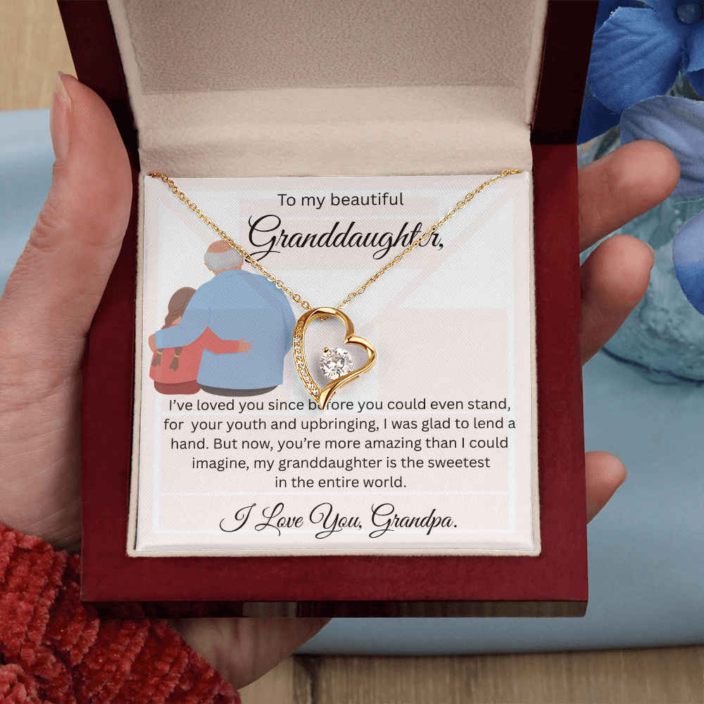 TO MY BEAUTIFUL GRAND DAUGHTER From Grandpa...FORVER LOVE NECKLACE