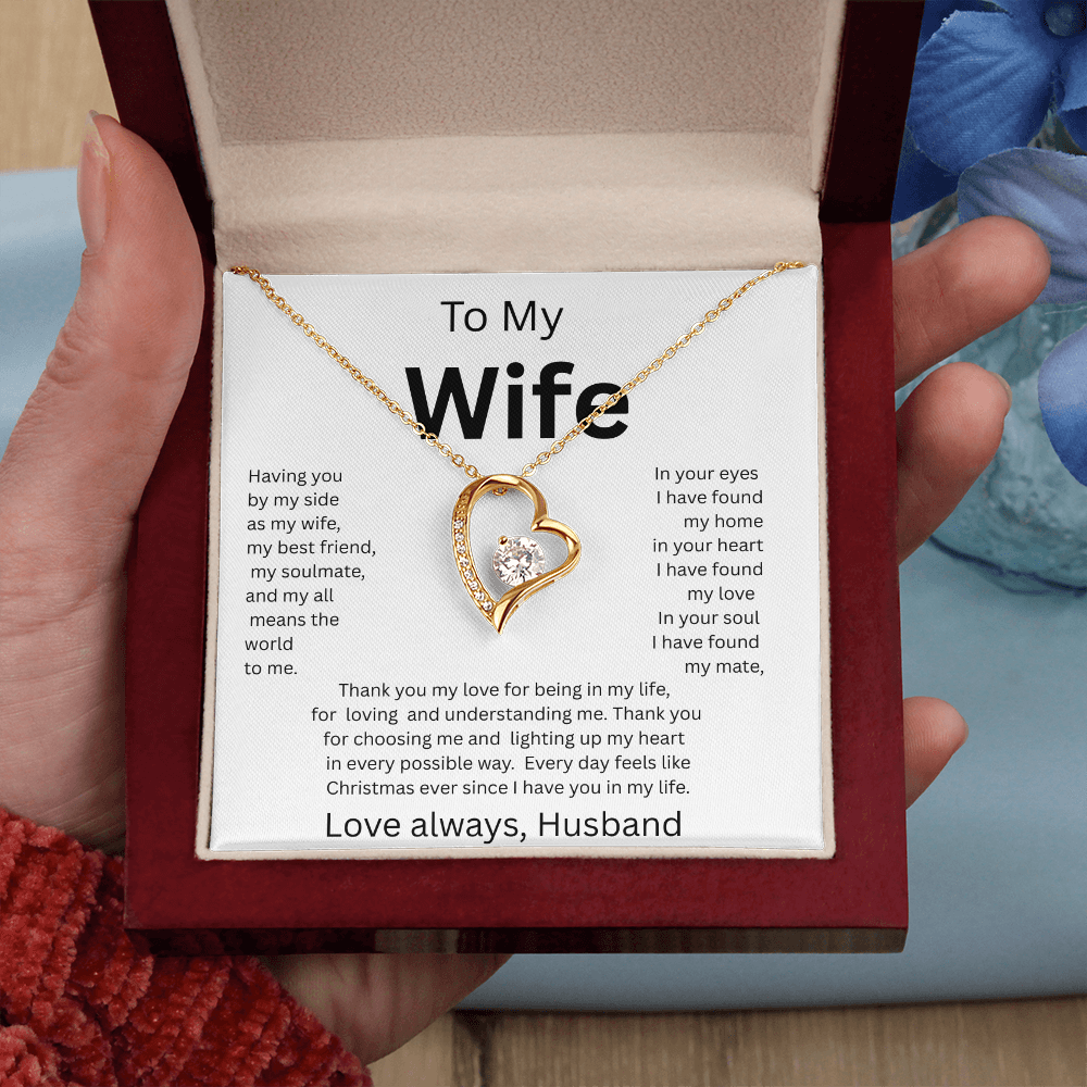 TO MY WIFE...Love Always, Husband    FOREVER LOVE NECKLACE