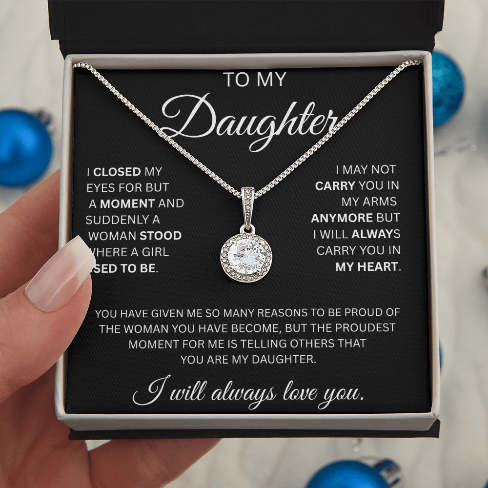 TO MY DAUGHTER  ETERNAL HOPE NECKLACE ....CLOSED MY  EYES