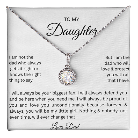 TO DAUGHTER   ETERNAL HOPE NECKLACE. from Dad...NOT ALWAYS